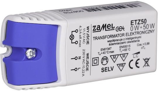 Zamel LED Захранване Мощност 50W с Изходно Напрежение 12V
