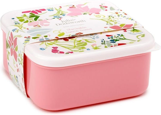 Pink Flowers Food Containers Set 3 Sizes/m-l-xl Puckator