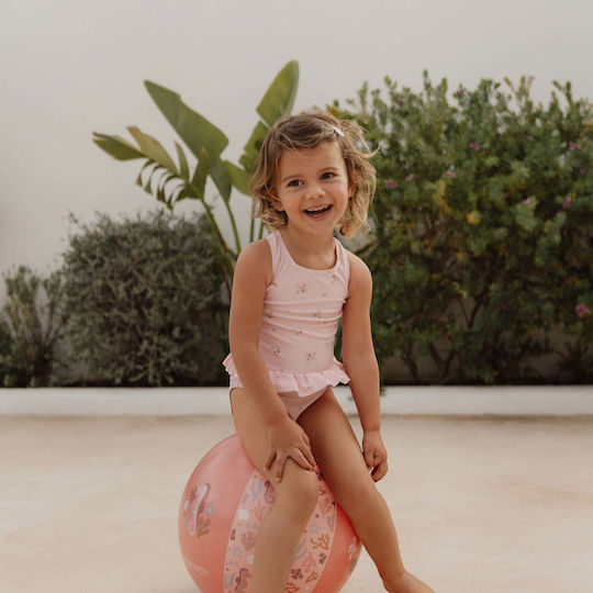 Little Dutch Ocean Dreams Aufblasbarer Strandball in Rosa Farbe 35 cm