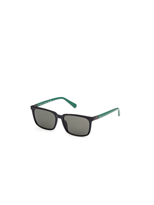 Guess Men's Sunglasses with Black Plastic Frame and Green Lens GU8294 05N