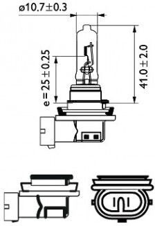 Philips Lămpi Autoturismului Standard Vision H9 Simple 12V 65W