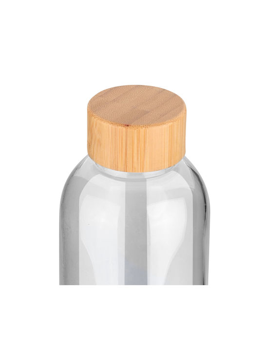 Estia Bamboo Essentials Bottle Water Glass with Screw Cap Transparent 1000ml