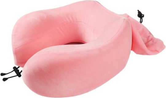 Edman Μαξιλαράκι Ταξιδίου Μαξιλαράκι Memory Foam Ροζ