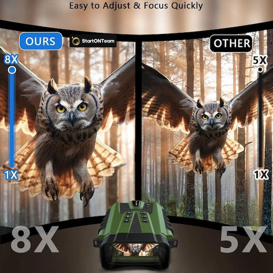 Professional Digital Night Vision Hunting Binoculars Lcd Screen Battery Night Vision 300m Black