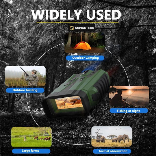 Professional Digital Night Vision Hunting Binoculars Lcd Screen Battery Night Vision 300m Green
