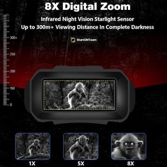 Professional Digital Night Vision Hunting Binoculars Lcd Screen Battery Night Vision 300m Green