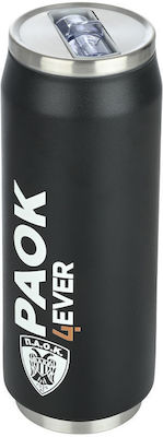 Estia Travel Cup Save the Aegean Ποτήρι Θερμός Ανοξείδωτο BPA Free PAOK B.C. 500ml με Καλαμάκι