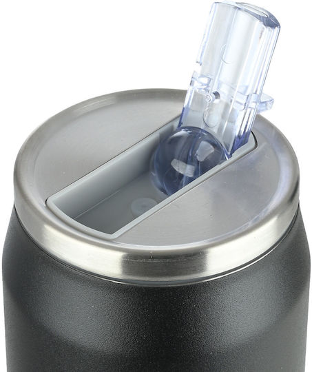Estia Travel Cup Save the Aegean Recyclable Glass Thermos Stainless Steel / Plastic BPA Free 500ml PAOK BC Edition with Straw