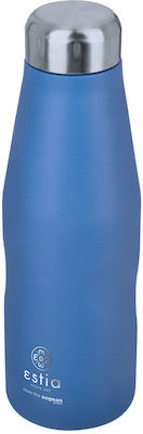 Estia Travel Flask Save the Aegean Reciclabil Sticlă Termos Oțel inoxidabil Fără BPA albastru denim 500ml