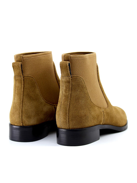Suede Women's Chelsea Boots Brown