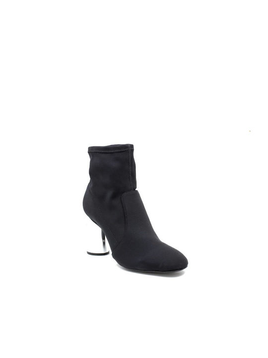 Schutz Leather Women's Ankle Boots with High Heel Black