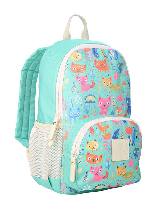 Estia Kid Backpack School Bag Backpack Elementary, Elementary Feline Foliage 10lt