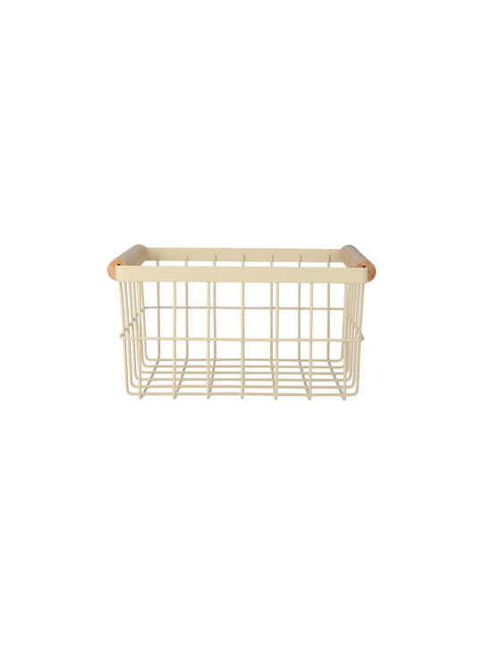 Decorative Basket Metallic with Handles 24x18x13cm Estia