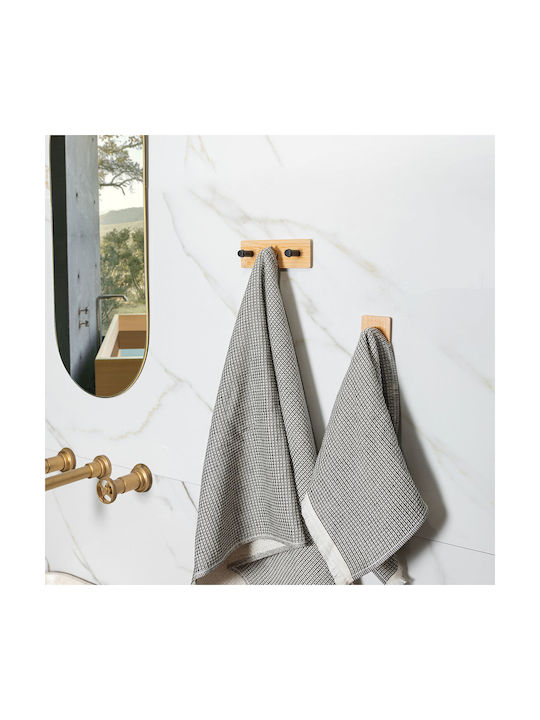 Estia Κρεμάστρα Τοίχου Bamboo Essentials Ξύλινη Καφέ 2τμχ