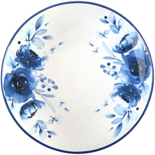 Estia Blue Rose Πιάτο Βαθύ από Πορσελάνη Μπλε με Διάμετρο 23cm Estia Blue Rose Πιάτο Βαθύ από Πορσελάνη Μπλε με Διάμετρο 23cm