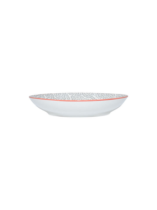 Estia Vines Plate Soup White with Diameter 21cm