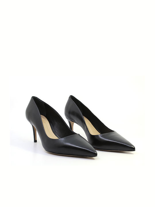 Leather Pointed Black Heels Schutz 89210 Black