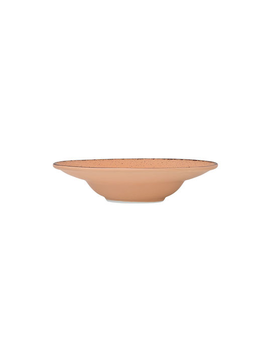 Estia Terra Plate Pasta made of Porcelain Salmon with Diameter 27cm