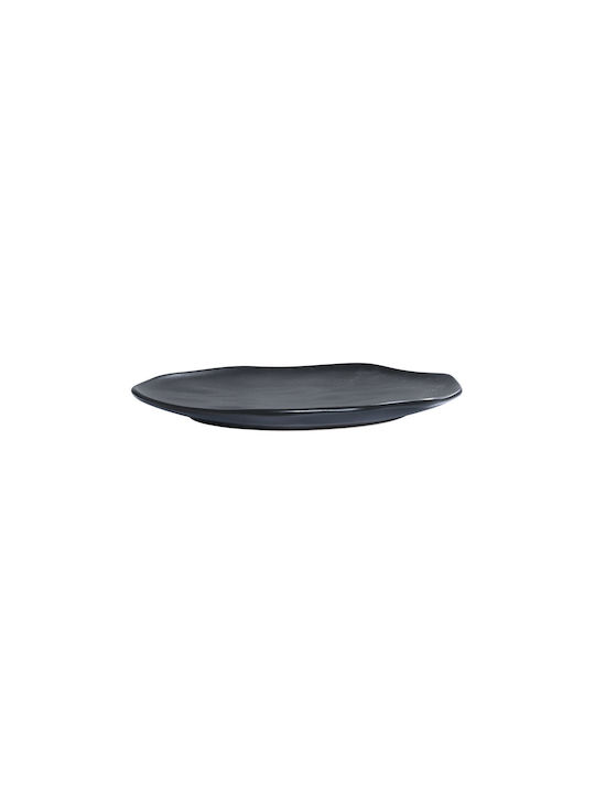Estia Plate Shallow Ceramic Black with Diameter 22cm