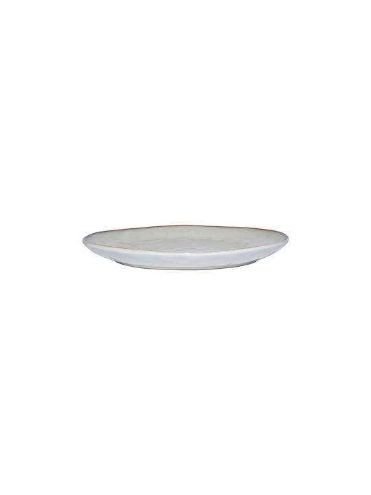 Estia Vignette Stoneware Πιάτο Ρηχό Κεραμικό Λευκό με Διάμετρο 21cm