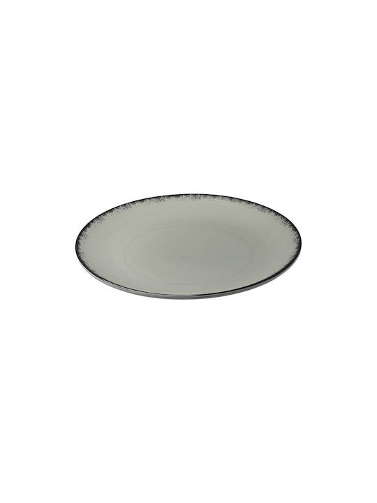 Estia Pearl Plate Shallow made of Porcelain Gray with Diameter 31cm 6pcs