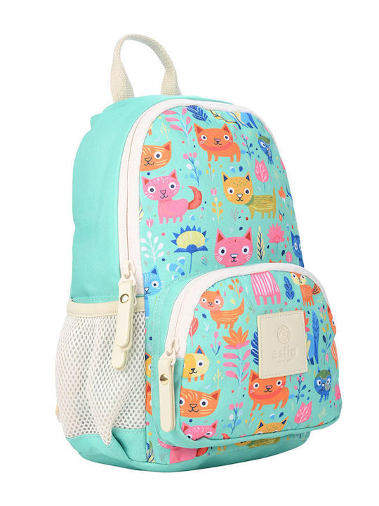 Estia Kid Backpack School Bag Backpack Elementary, Elementary Feline Foliage 6lt