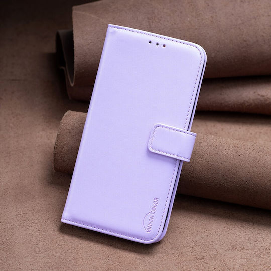 Binfen Wallet Case Δερματίνης Μωβ (Galaxy A55)
