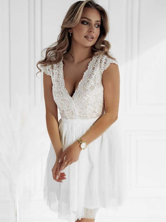 Brautkleid Mini Tüll Spitze Gigi Weißes Kleid