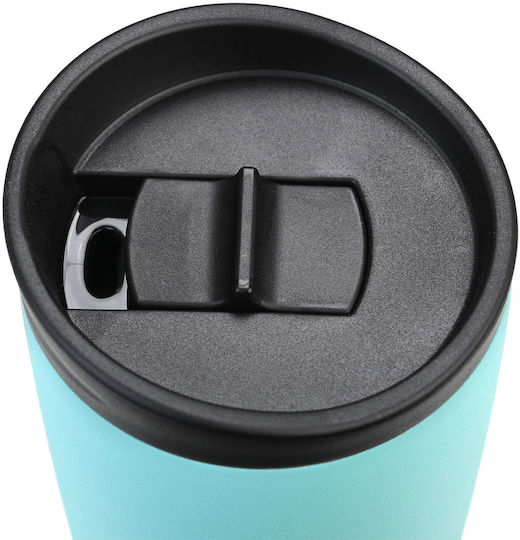 Estia Travel Mug Save The Aegean Ανακυκλώσιμο Ποτήρι Θερμός Ανοξείδωτο BPA Free 500ml Bermuda Green