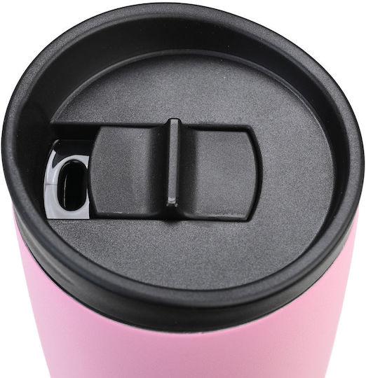 Estia Travel Mug Save The Aegean Ανακυκλώσιμο Ποτήρι Θερμός Ανοξείδωτο BPA Free 350ml Blossom Rose