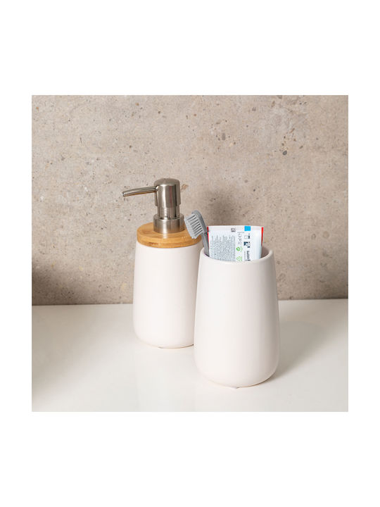 Estia Bamboo Essentials Tabletop Cup Holder Bamboo White