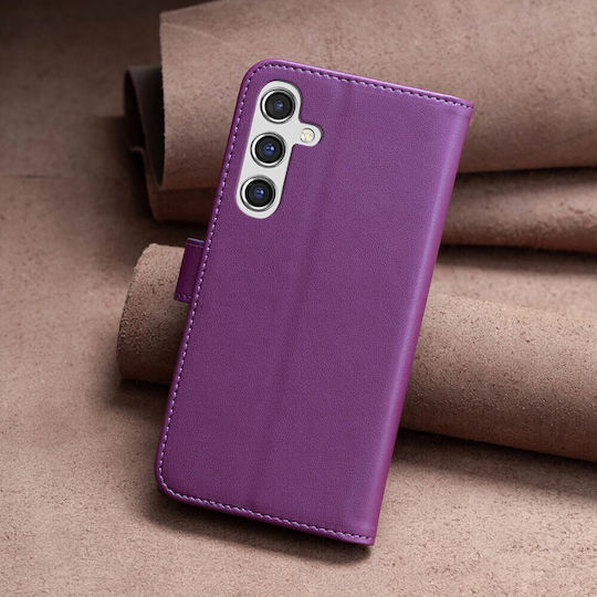 Binfen Husă Wallet Din Piele Artificială Violet Galaxy A55