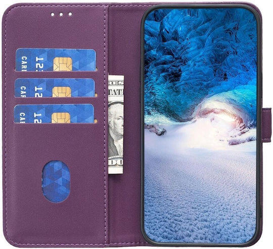 Binfen Husă Wallet Din Piele Artificială Violet Galaxy A55