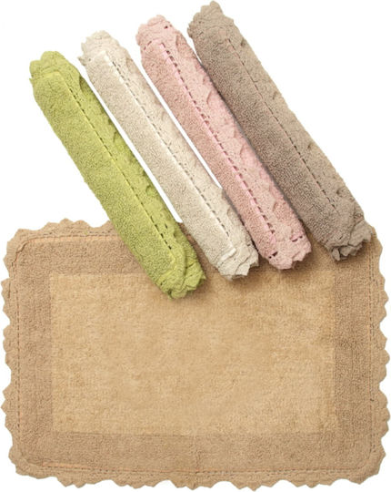 Anna Riska Badematte Baumwolle Rund Lace 1 421085 Blush Pink 60x60cm