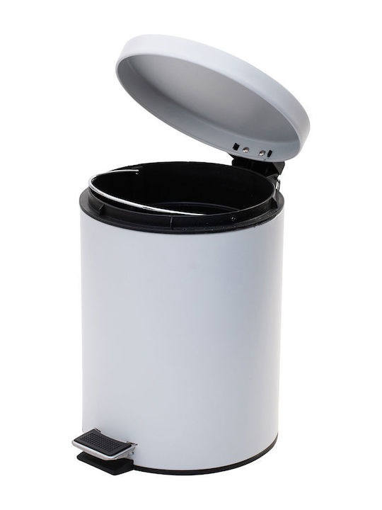 Estia Classic Metallic Toilet Bin 5lt Gray