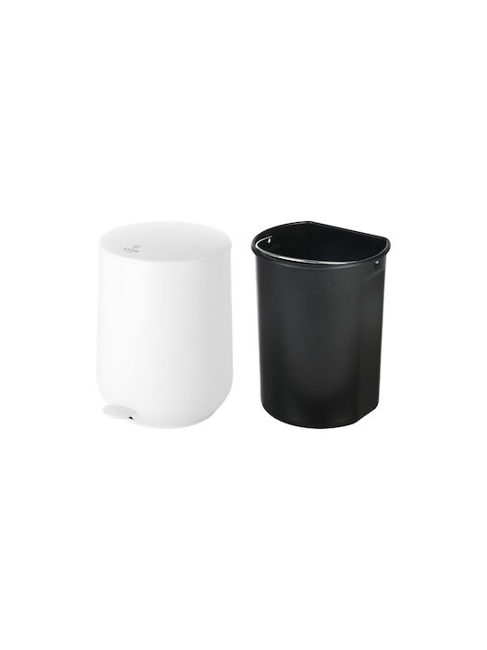 Estia Fjord Plastic Bathroom Basket Soft Close 5lt White