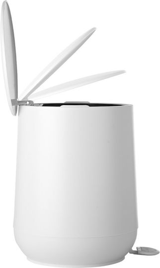 Estia Fjord Plastic Bathroom Basket Soft Close 5lt White