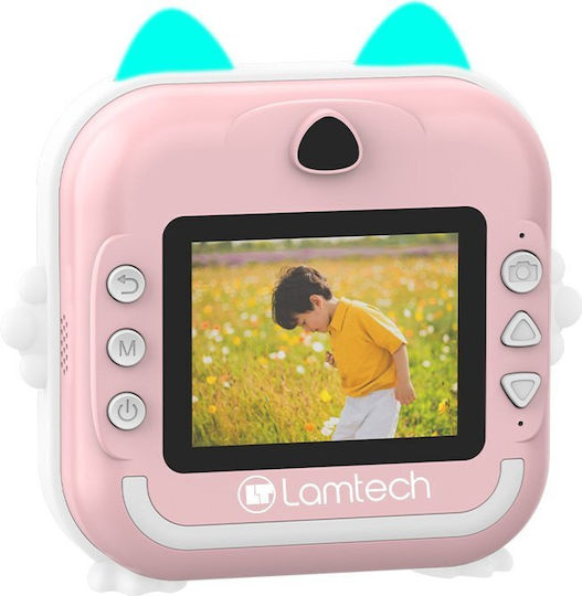 Lamtech Compact Παιδική Φωτογραφική Μηχανή 2MP με Θερμική Εκτύπωση Ροζ