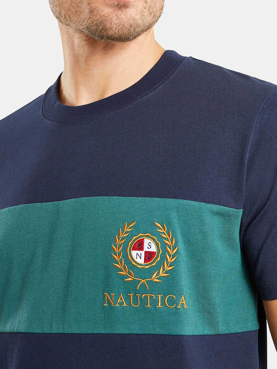 Nautica Ανδρικό T-shirt Κοντομάνικο Μπλε Σκούρο