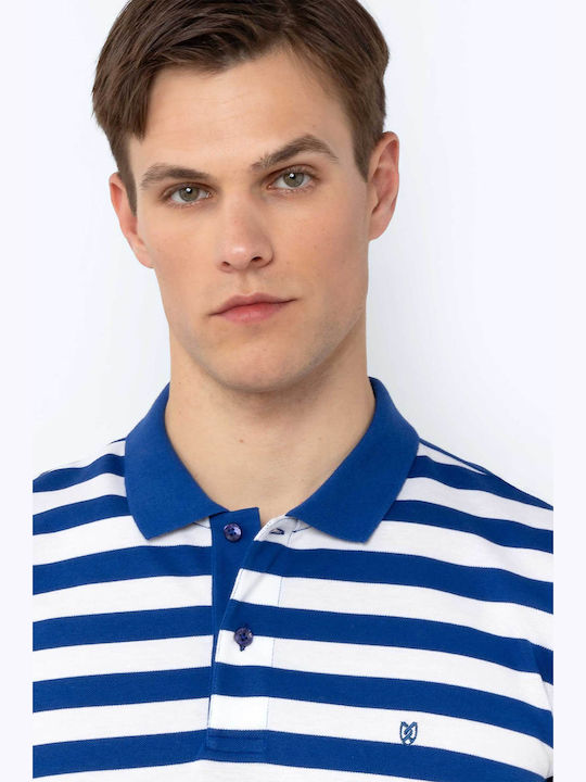 The Bostonians Men's Short Sleeve Blouse Polo BLUE