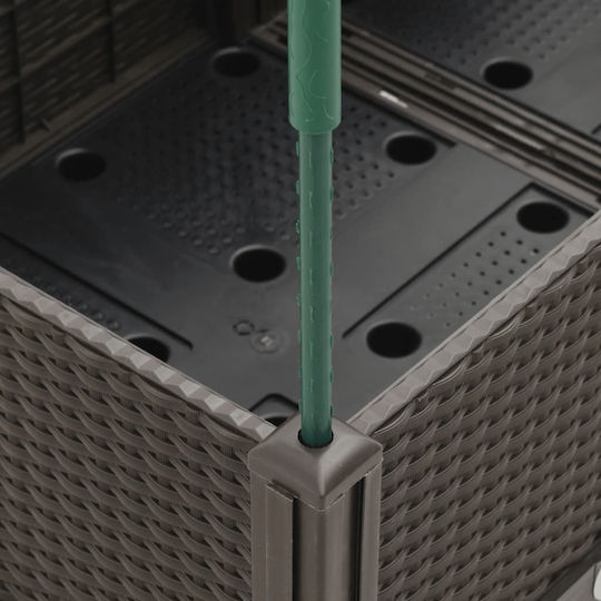 vidaXL Ζαρντινιέρα Πλαστική Καφέ 160x120x142.5εκ.