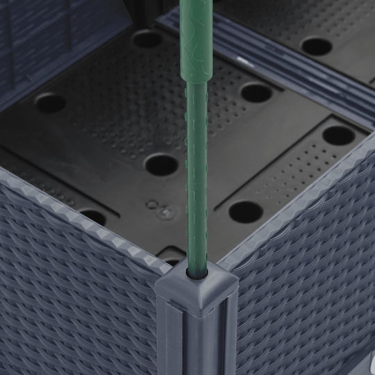 vidaXL Ζαρντινιέρα Πλαστική Γκρι 160x120x142.5εκ.