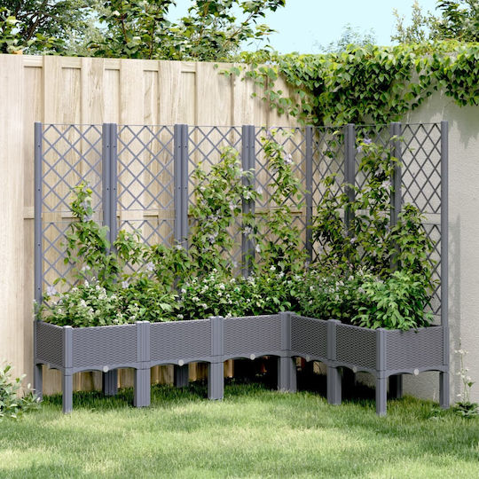 vidaXL Planter Box Plastic Gri 160x120x142cm.