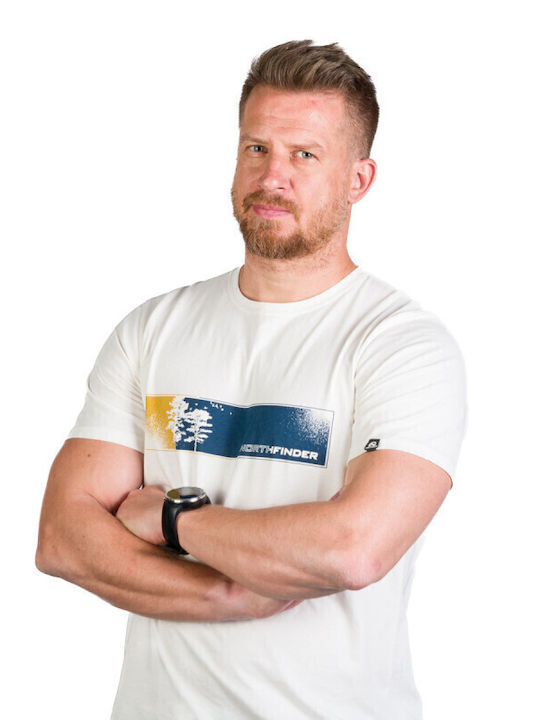 Northfinder Men's Hiking T-shirt Dusty Tr-3956or White