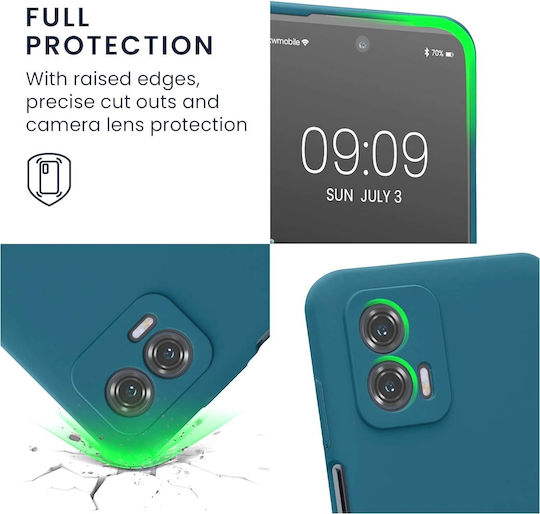 KWmobile Soft Flexible Rubber Back Cover Σιλικόνης Μπλε (Moto G73)