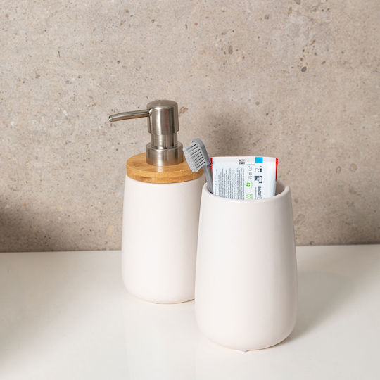 Estia Bamboo Spender Porzellan Weiß 360ml