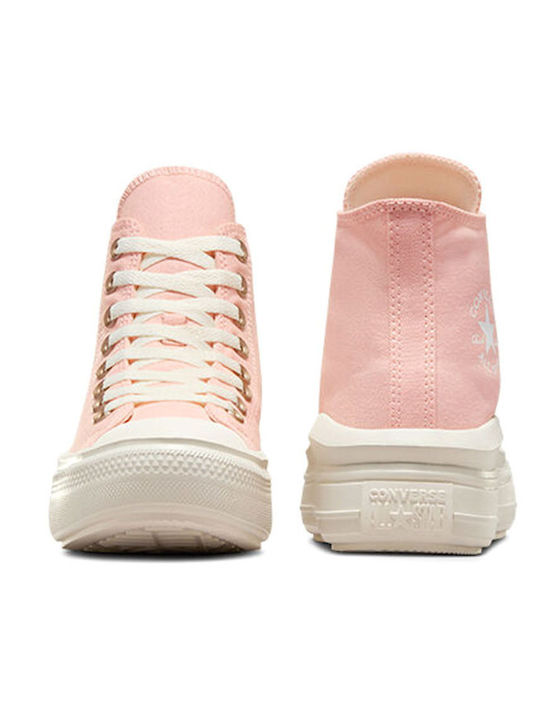 Chuck Taylor All Star Move Flatforms Boots Soft Peach / White / Egret