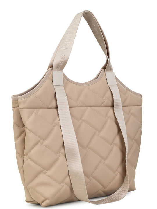FRNC Women's Bag Shopper Shoulder Beige