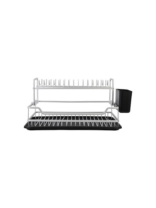 Estia Dish Drainer Double Tier Aluminum in White Color 50x30x50cm