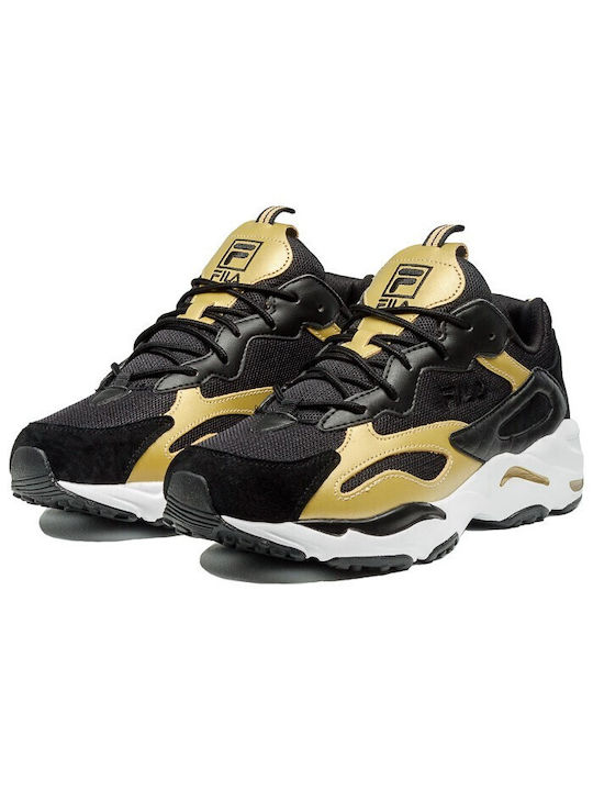 Fila Ray Tracer Herren Sneakers Blk / Wht / Mgold